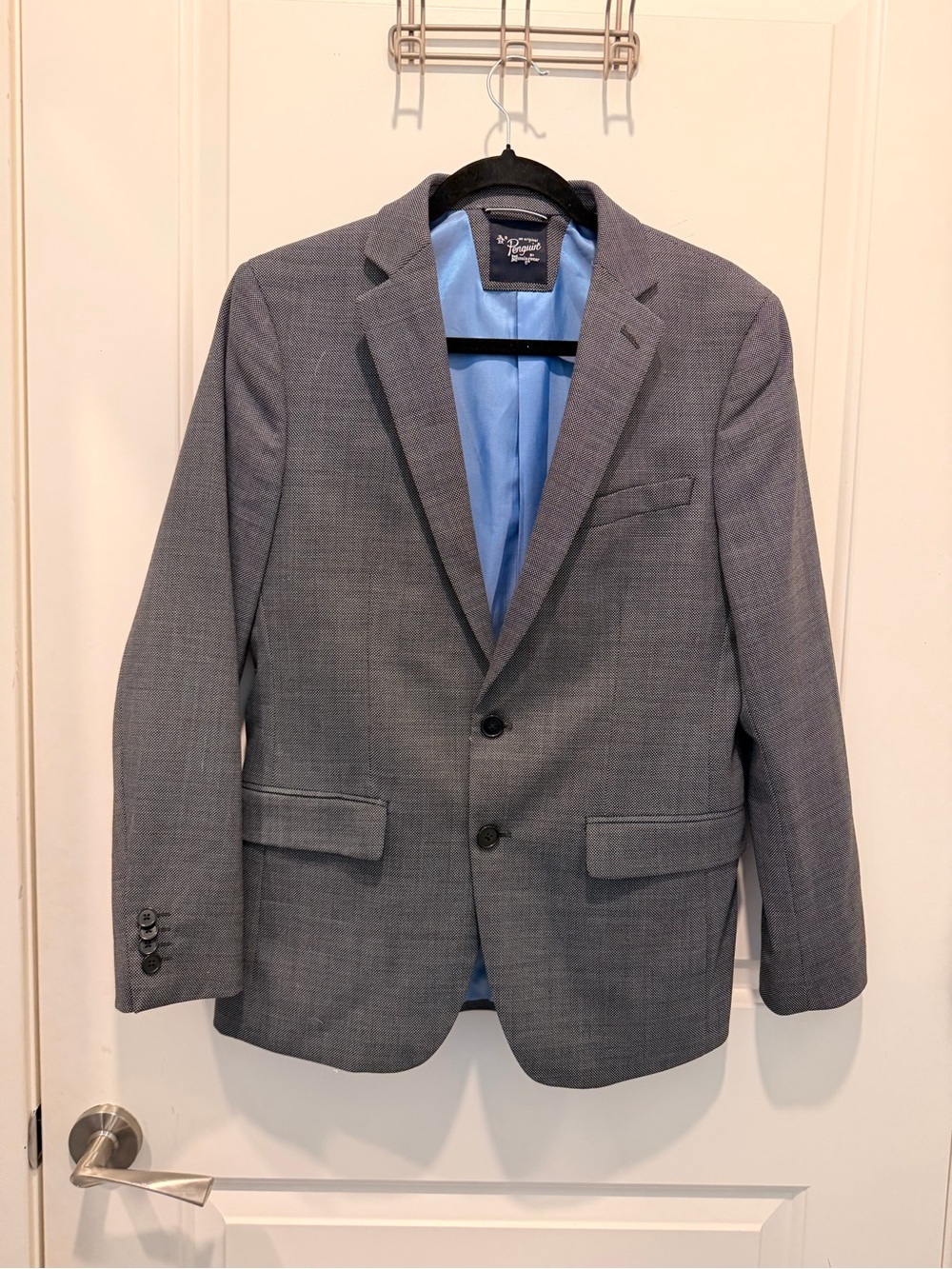 Original Penguin Charcoal Grey Birdseye Stretch Suit
Jacket Men's Blazer Size M